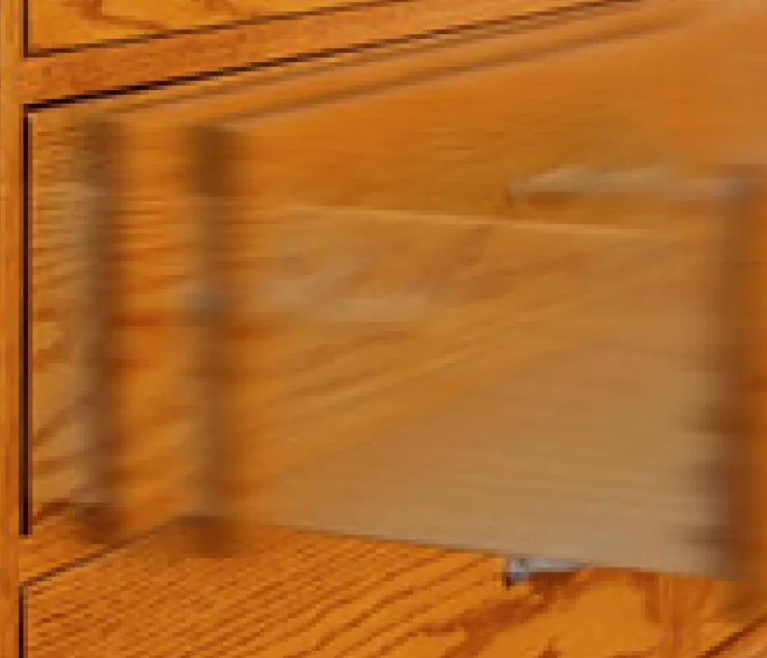 Slamming drawers is hard on furniture. The soft close allows the drawer to close normally until the last inch. A mechanism causes the drawer to slowly close the last inch. Soft close drawers