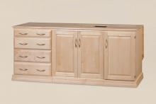 Closed version of the Sewing Center III. Maple, Natural stain, Traditional style.